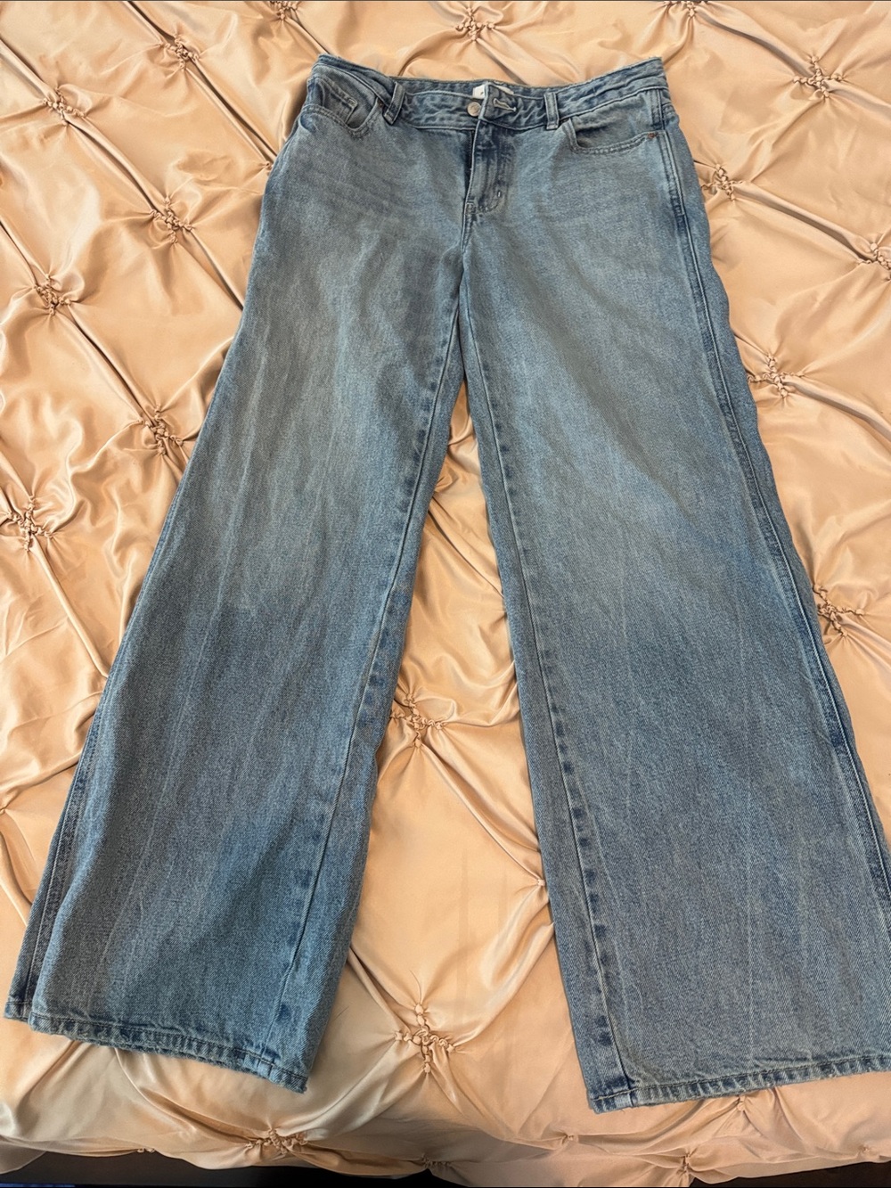 PacSun Light Blue Wide-Leg Flare Jeans